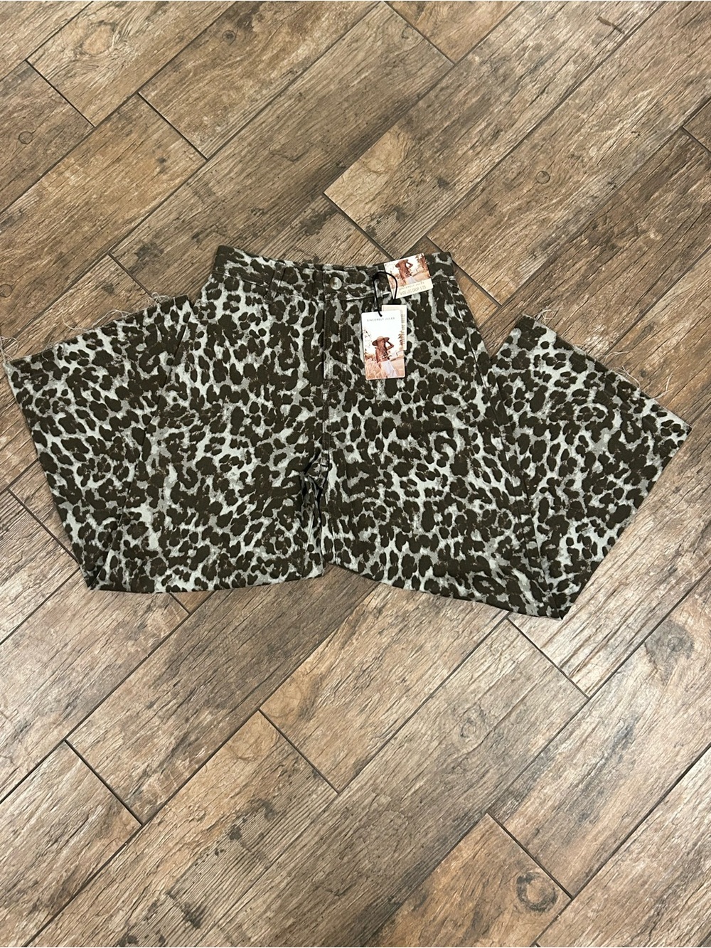 Sincerely Jules Brown and Tan Leopard Wide Leg Pants